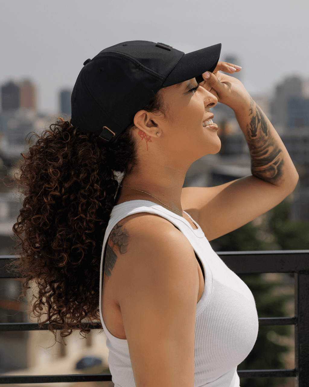 Black Waterproof Satin Lined Dad Hat